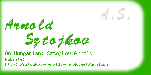 arnold sztojkov business card